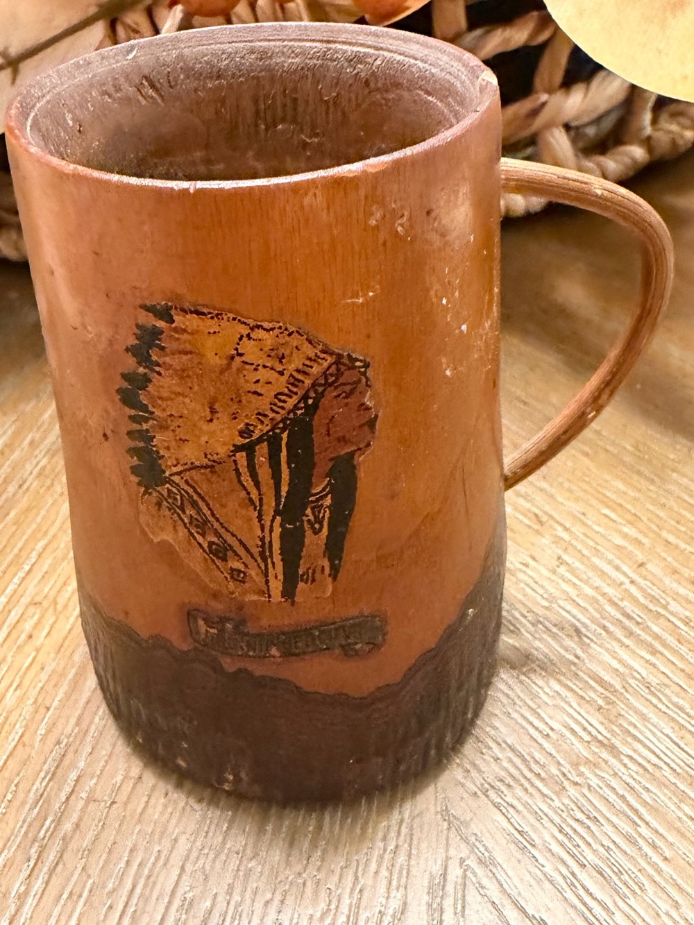 Handcrafted Weird Wood Virginia Beach souvenir mug